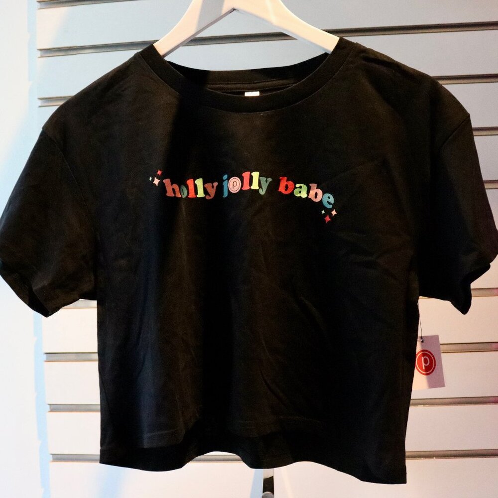 Pure Barre Holly Jolly Babe Cropped Tee